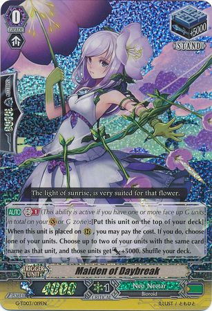 Maiden of Daybreak G TD03 019EN Triple Rare RRR Maiden of Daybreak G TD03 019EN Triple Rare RRR