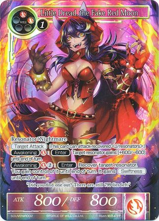 Little Dread the Fake Red Moon SOUVENIR002 Full Art Foil Promo Force of Will Promos Little Dread the Fake Red Moon SOUVENIR002 Full Art Foil Promo Force of Will Promos