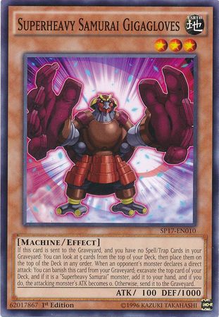 Superheavy Samurai Gigagloves SP17 EN010 Common 1st Edition Star Pack Battle Royal Singles Superheavy Samurai Gigagloves SP17 EN010 Common 1st Edition Star Pack Battle Royal Singles