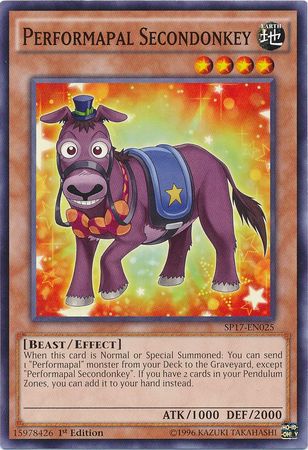 Performapal Secondonkey SP17 EN025 Common 1st Edition Star Pack Battle Royal Singles Performapal Secondonkey SP17 EN025 Common 1st Edition Star Pack Battle Royal Singles