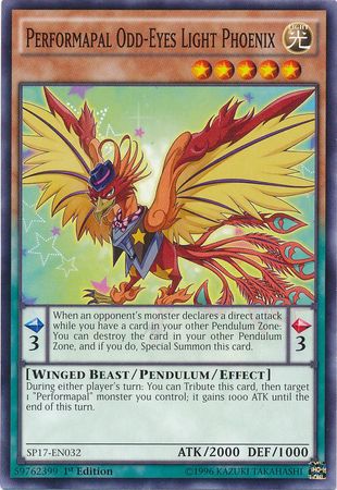 Performapal Odd Eyes Light Phoenix SP17 EN032 Common 1st Edition Star Pack Battle Royal Singles Performapal Odd Eyes Light Phoenix SP17 EN032 Common 1st Edition Star Pack Battle Royal Singles