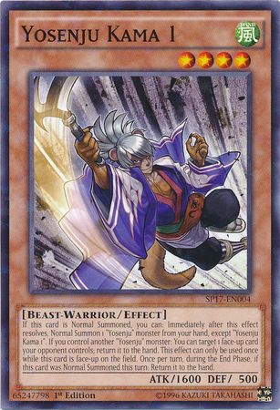 Yosenju Kama 1 SP17 EN004 Starfoil Rare 1st Edition Yosenju Kama 1 SP17 EN004 Starfoil Rare 1st Edition