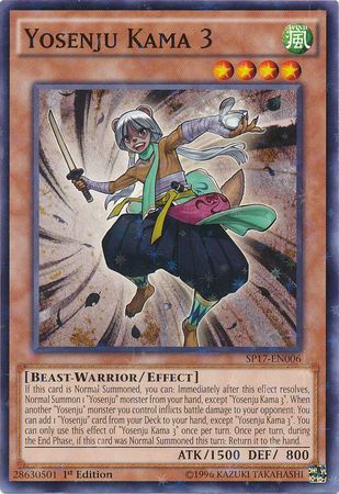 Yosenju Kama 3 SP17 EN006 Starfoil Rare 1st Edition Star Pack Battle Royal Singles Yosenju Kama 3 SP17 EN006 Starfoil Rare 1st Edition Star Pack Battle Royal Singles