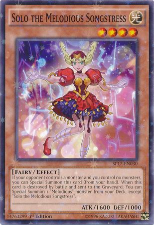 Solo the Melodious Songstress SP17 EN030 Starfoil Rare 1st Edition Solo the Melodious Songstress SP17 EN030 Starfoil Rare 1st Edition
