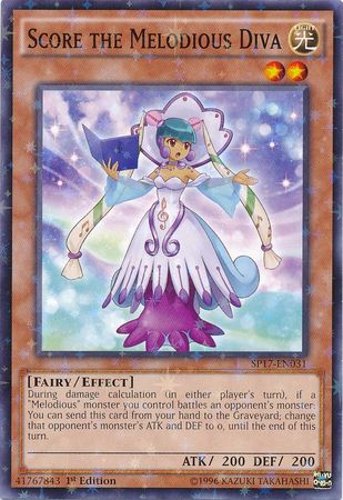 Score the Melodious Diva SP17 EN031 Starfoil Rare 1st Edition Score the Melodious Diva SP17 EN031 Starfoil Rare 1st Edition