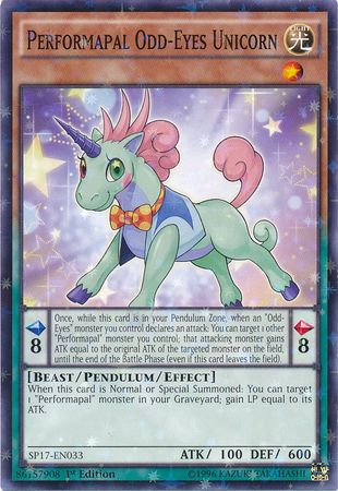 Performapal Odd Eyes Unicorn SP17 EN033 Starfoil Rare 1st Edition Star Pack Battle Royal Singles Performapal Odd Eyes Unicorn SP17 EN033 Starfoil Rare 1st Edition Star Pack Battle Royal Singles