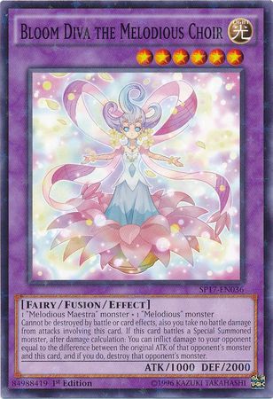 Bloom Diva the Melodious Choir SP17 EN036 Starfoil Rare 1st Edition Bloom Diva the Melodious Choir SP17 EN036 Starfoil Rare 1st Edition
