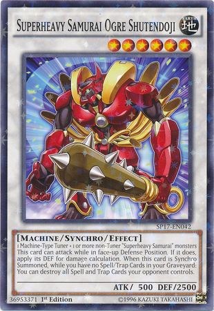 Superheavy Samurai Ogre Shutendoji SP17 EN042 Starfoil Rare 1st Edition Superheavy Samurai Ogre Shutendoji SP17 EN042 Starfoil Rare 1st Edition
