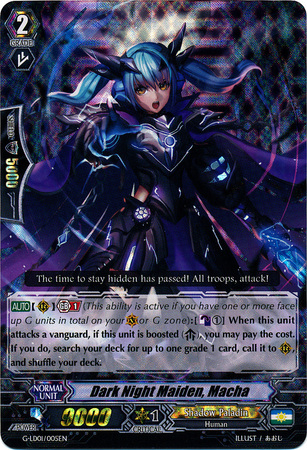 Dark Night Maiden Macha G LD01 005 Triple Rare RRR Dark Night Maiden Macha G LD01 005 Triple Rare RRR