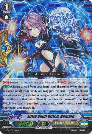 Little Skull Witch Nemain G LD01 010 Triple Rare RRR Little Skull Witch Nemain G LD01 010 Triple Rare RRR