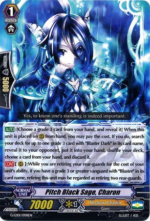 Pitch Black Sage Charon G LD01 008 Triple Rare RRR Pitch Black Sage Charon G LD01 008 Triple Rare RRR