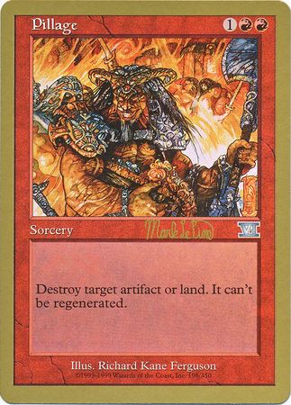 Pillage Tokyo August 1999 Magic The Gathering World Championships 1999 Singles Pillage Tokyo August 1999 Magic The Gathering World Championships 1999 Singles