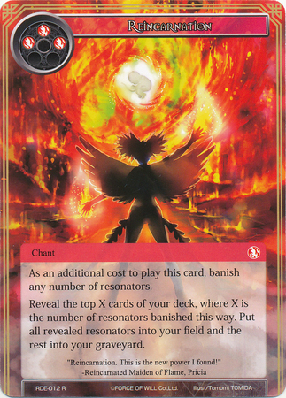 Reincarnation RDE 012 Rare Force of Will Return of the Dragon Emperor Singles Reincarnation RDE 012 Rare Force of Will Return of the Dragon Emperor Singles