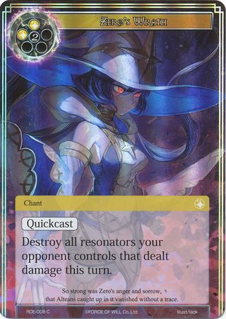 Zero s Wrath RDE 008 Common Foil Force of Will Return of the Dragon Emperor Foil Singles Zero s Wrath RDE 008 Common Foil Force of Will Return of the Dragon Emperor Foil Singles