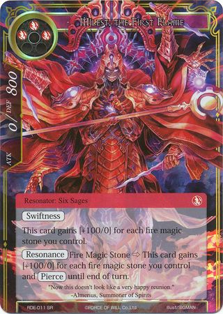 Milest the First Flame RDE 011 Super Rare Foil Force of Will Return of the Dragon Emperor Foil Singles Milest the First Flame RDE 011 Super Rare Foil Force of Will Return of the Dragon Emperor Foil Singles
