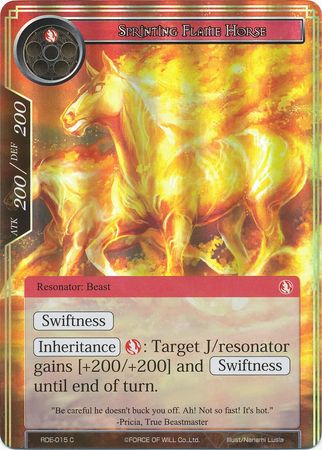 Sprinting Flame Horse RDE 015 Common Foil Force of Will Return of the Dragon Emperor Foil Singles Sprinting Flame Horse RDE 015 Common Foil Force of Will Return of the Dragon Emperor Foil Singles