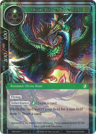 Divine Bird of Attoractia RDE 025 Common Foil Force of Will Return of the Dragon Emperor Foil Singles Divine Bird of Attoractia RDE 025 Common Foil Force of Will Return of the Dragon Emperor Foil Singles