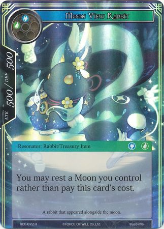 Moon View Rabbit RDE 072 Rare Foil Force of Will Return of the Dragon Emperor Foil Singles Moon View Rabbit RDE 072 Rare Foil Force of Will Return of the Dragon Emperor Foil Singles