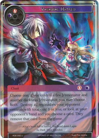 Unending Hatred RDE 092 Uncommon Foil Force of Will Return of the Dragon Emperor Foil Singles Unending Hatred RDE 092 Uncommon Foil Force of Will Return of the Dragon Emperor Foil Singles