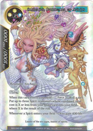 Almerius Summoner of Spirits RDE 043 Super Rare Full Art Almerius Summoner of Spirits RDE 043 Super Rare Full Art