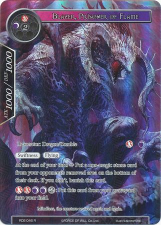 Blazer Prisoner of Flame RDE 046 Rare Full Art Force of Will Return of the Dragon Emperor Singles Blazer Prisoner of Flame RDE 046 Rare Full Art Force of Will Return of the Dragon Emperor Singles
