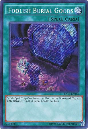 Foolish Burial Goods RATE EN065 Secret Rare Unlimited Raging Tempest Unlimited Singles Foolish Burial Goods RATE EN065 Secret Rare Unlimited Raging Tempest Unlimited Singles