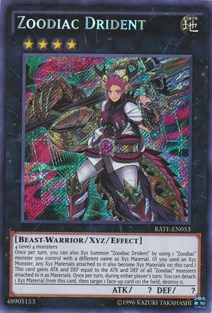 Zoodiac Drident RATE EN053 Secret Rare Unlimited Zoodiac Drident RATE EN053 Secret Rare Unlimited