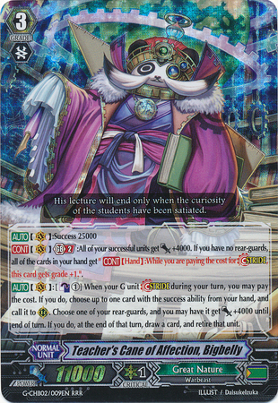 Teacher s Cane of Affection Bigbelly G CHB02 009EN Triple Rare RRR Teacher s Cane of Affection Bigbelly G CHB02 009EN Triple Rare RRR
