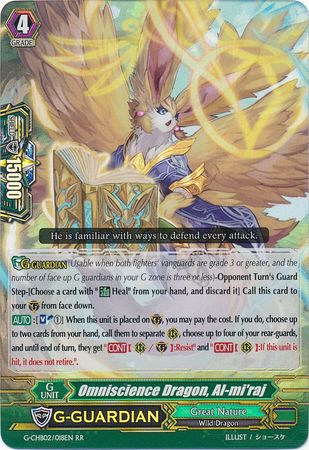 Omniscience Dragon Al mi raj G CHB02 018EN Double Rare RR Omniscience Dragon Al mi raj G CHB02 018EN Double Rare RR