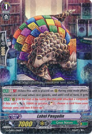 Label Pangolin G CHB02 041EN Rare R Label Pangolin G CHB02 041EN Rare R