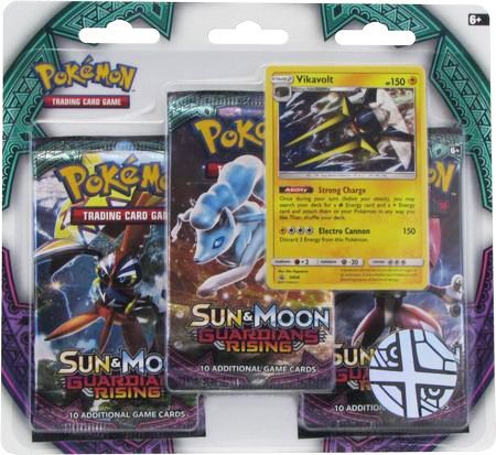 Sun & Moon Guardians Rising 3 Pack Blister with Vikavolt Promo (Pokemo