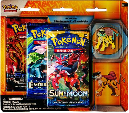 Legendary Beasts Raikou 3 Pack Blister w/ Pin (Pokemon)