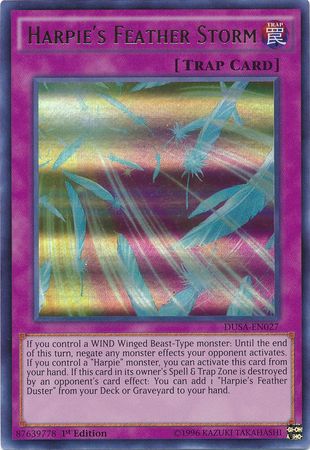Yu-Gi-Oh Rare / DP21-JP004 JAPANESE MINT Harpie's Feather Roosting