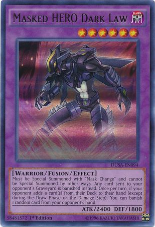 YUGIOH *** MASKED HERO DARK LAW *** SDHS-EN044 SUPER RARE 3 AVAILABLE MINT/NM 