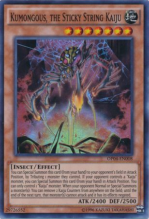 Kumongous the Sticky String Kaiju OP04 EN008 Super Rare Kumongous the Sticky String Kaiju OP04 EN008 Super Rare