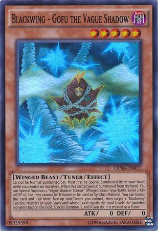 Blackwing Gofu the Vague Shadow OP04 EN011 Super Rare Blackwing Gofu the Vague Shadow OP04 EN011 Super Rare