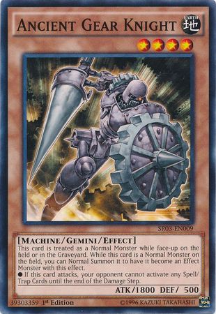 Ancient Gear Knight SR03 EN009 Common 1st Edition Structure Deck Machine Reactor 1st Edition Singles Ancient Gear Knight SR03 EN009 Common 1st Edition Structure Deck Machine Reactor 1st Edition Singles
