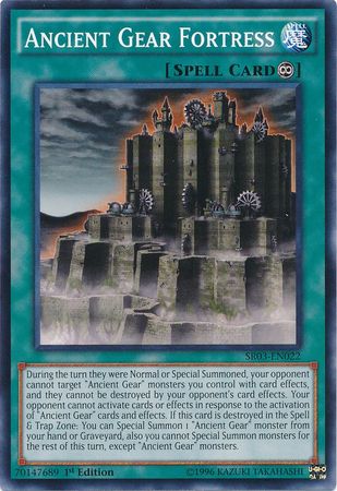 Ancient Gear Fortress SR03 EN022 Common 1st Edition Ancient Gear Fortress SR03 EN022 Common 1st Edition