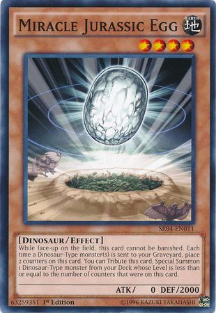 Miracle Jurassic Egg SR04 EN011 Common 1st Edition Miracle Jurassic Egg SR04 EN011 Common 1st Edition