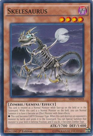 Skelesaurus SR04 EN018 Common 1st Edition Structure Deck Dinosmasher s Fury 1st Edition Singles Skelesaurus SR04 EN018 Common 1st Edition Structure Deck Dinosmasher s Fury 1st Edition Singles