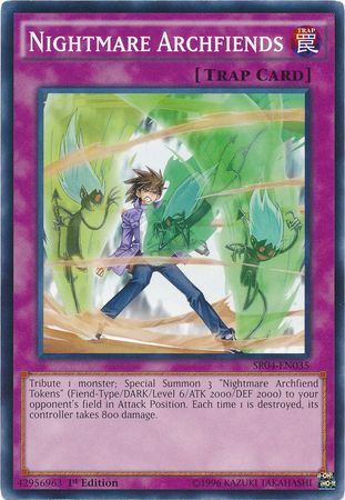 Nightmare Archfiends SR04 EN035 Common 1st Edition Structure Deck Dinosmasher s Fury 1st Edition Singles Nightmare Archfiends SR04 EN035 Common 1st Edition Structure Deck Dinosmasher s Fury 1st Edition Singles