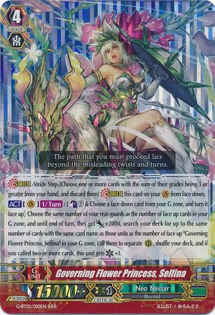 Governing Flower Princess Selfina G BT10 010EN Triple Rare RRR Governing Flower Princess Selfina G BT10 010EN Triple Rare RRR