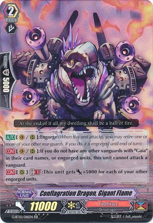 Conflagration Dragon Gigant Flame G BT10 016EN Double Rare RR Conflagration Dragon Gigant Flame G BT10 016EN Double Rare RR
