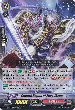 Stealth Rogue of Envy Ikyuu G BT10 019EN Double Rare RR G Booster Set 10 Raging Clash of the Blade Fangs Singles Stealth Rogue of Envy Ikyuu G BT10 019EN Double Rare RR G Booster Set 10 Raging Clash of the Blade Fangs Singles