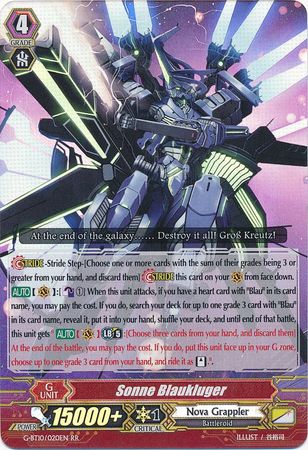 Sonne Blaukluger G BT10 020EN Double Rare RR G Booster Set 10 Raging Clash of the Blade Fangs Singles Sonne Blaukluger G BT10 020EN Double Rare RR G Booster Set 10 Raging Clash of the Blade Fangs Singles