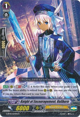Knight of Encouragement Hallborn G BT10 024EN Rare R G Booster Set 10 Raging Clash of the Blade Fangs Singles Knight of Encouragement Hallborn G BT10 024EN Rare R G Booster Set 10 Raging Clash of the Blade Fangs Singles