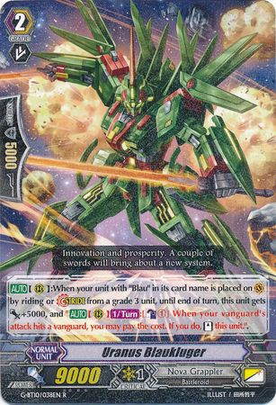 Uranus Blaukluger G BT10 038EN Rare R Uranus Blaukluger G BT10 038EN Rare R
