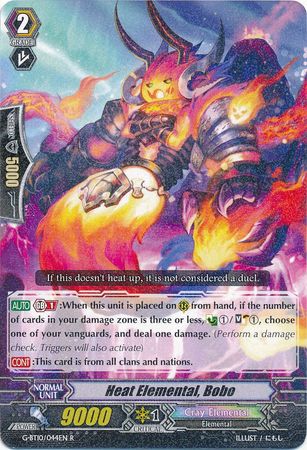 Heat Elemental Bobo G BT10 044EN Rare R Heat Elemental Bobo G BT10 044EN Rare R