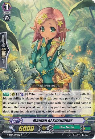 Maiden of Cucumber G BT10 103EN Common C Maiden of Cucumber G BT10 103EN Common C