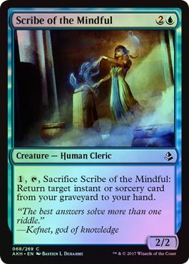 Scribe of the Mindful 068 269 Foil Amonkhet Foil Singles Scribe of the Mindful 068 269 Foil Amonkhet Foil Singles